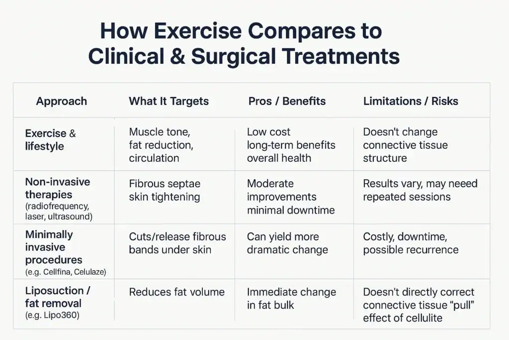 Sculpting Your Bum: Can Toning Exercises Really Reduce Cellulite? 2 How exercise compares to treatments from Lipo 360 Lewes