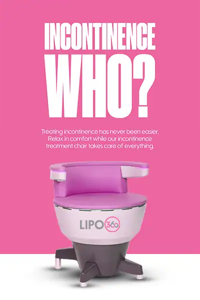 LIPO360 EMS Chair Can Help with Urinary Incontinence 2 Image of a urinary incontinence treatment seat Lewes